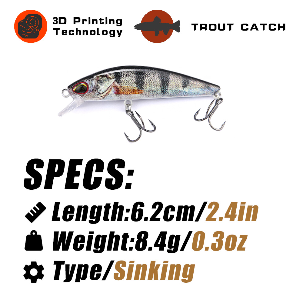 B & U 62 мм 8,4 г тонущие вобл – обзор и цена Fishing Lure Jerkbait